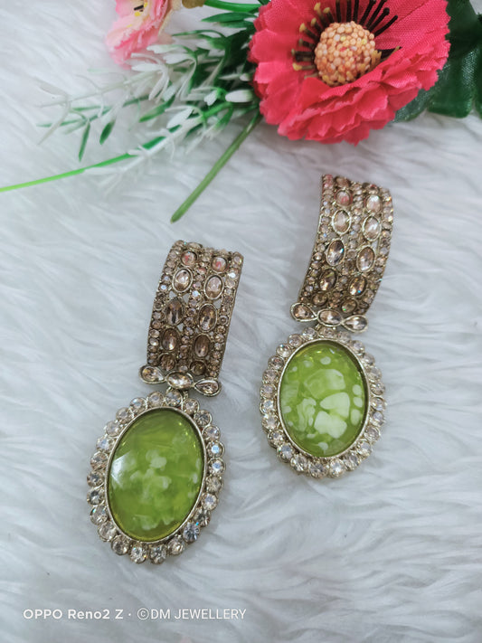 Gold polish Earring