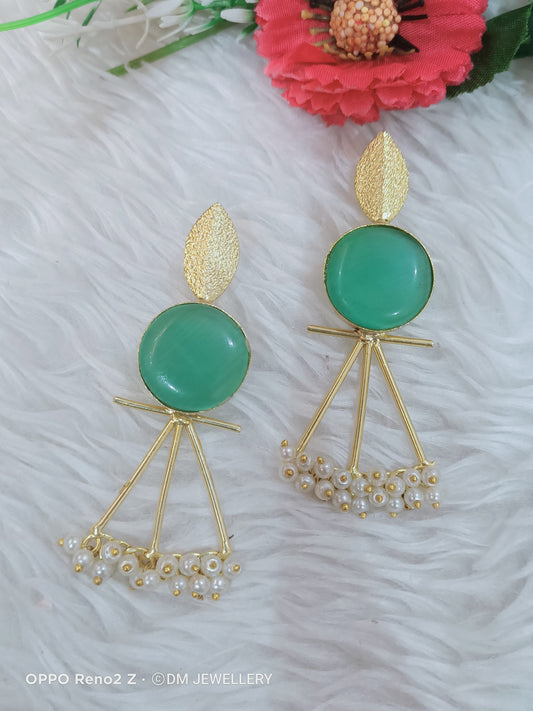 Gold polish Earring