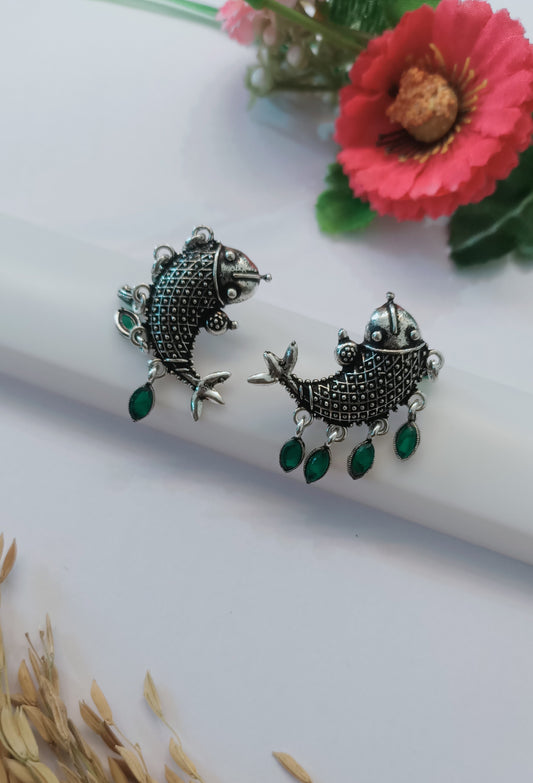 Oxidised Earring